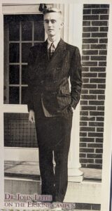 John H. Leith as a student at Erskine College